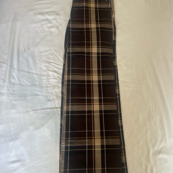 Brixton Brown Plaid Flare Jeans - Picture 2 of 5